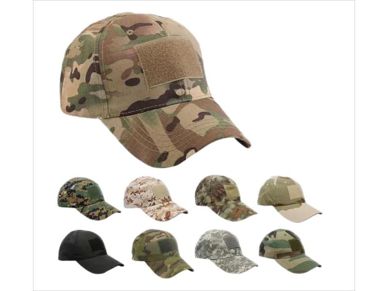  Outdoor Jungle Camouflage Hat Combat Training Camouflage Baseball Hat Velcro Label Peaked Cap